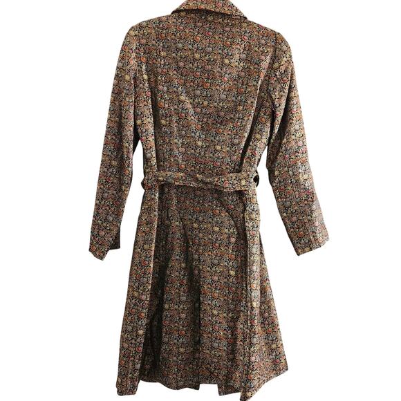 WDNY Jacquard Floral Dress Trench Coat and Pencil Skirt Shiny Metallic Size 10 - Picture 2 of 10